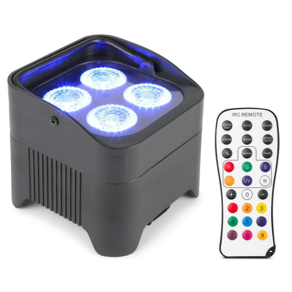 beamZ BBP94 Battery Uplight Par 4x10W