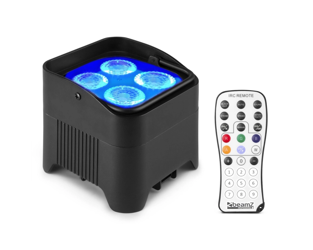 beamZ BBP94W Battery Uplight Par 4x 12W Wireless DMX