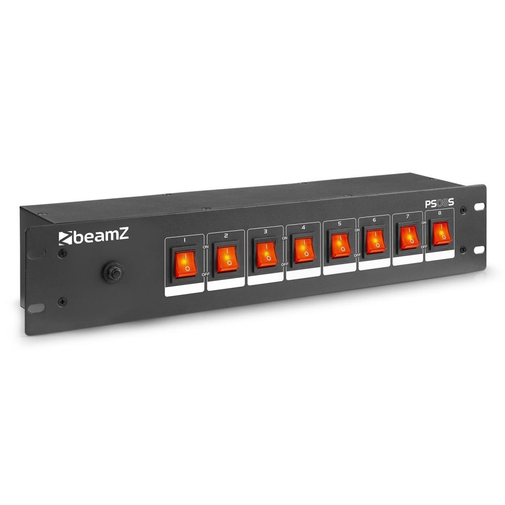 beamZ PS08S Switch Panel 8-Channel Schuko Sockets