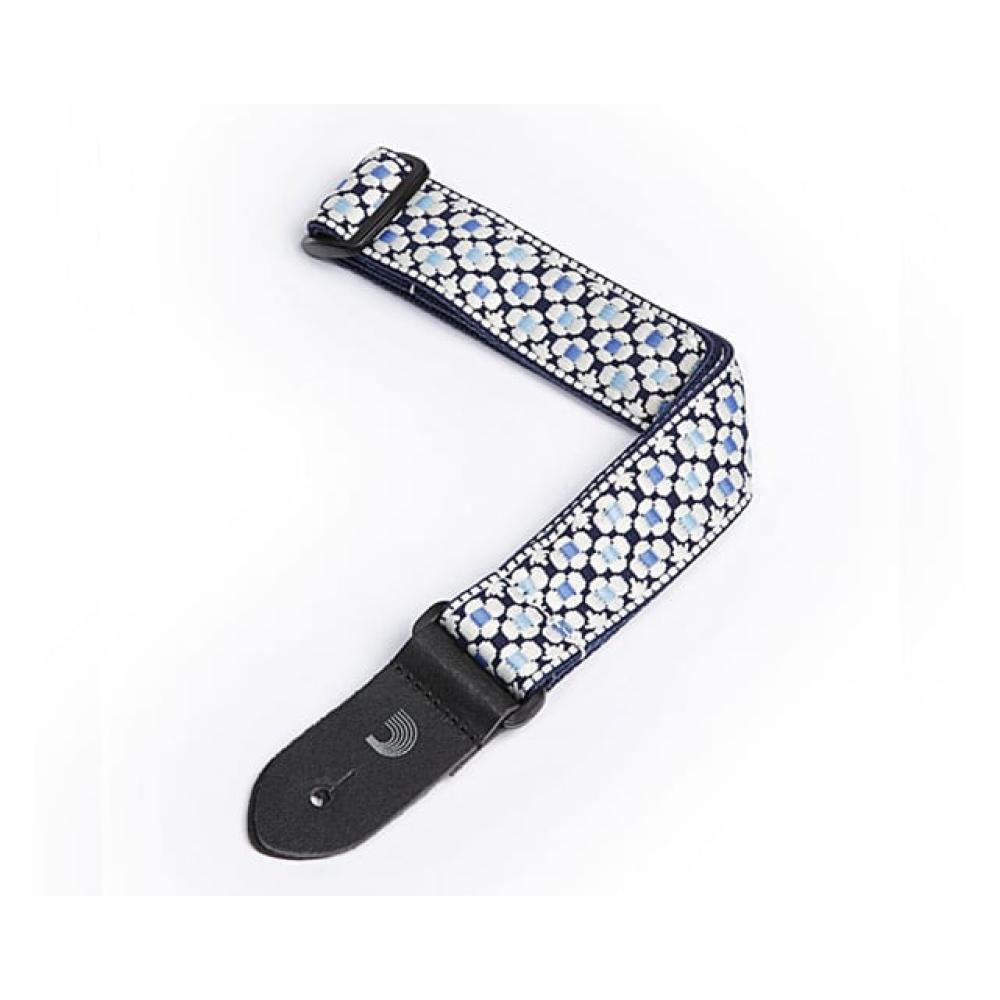 Daddario Nylon Ukulele Strap, Blue Flowers