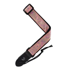 Daddario Jacquard Ukulele Straps, Paisley Pink/Green