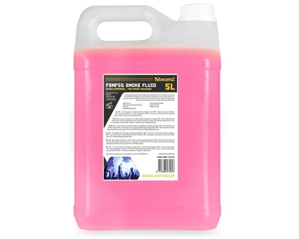 beamZ FSMF5Q Smoke Fluid 5L Quick Dispersal CO2 Effect