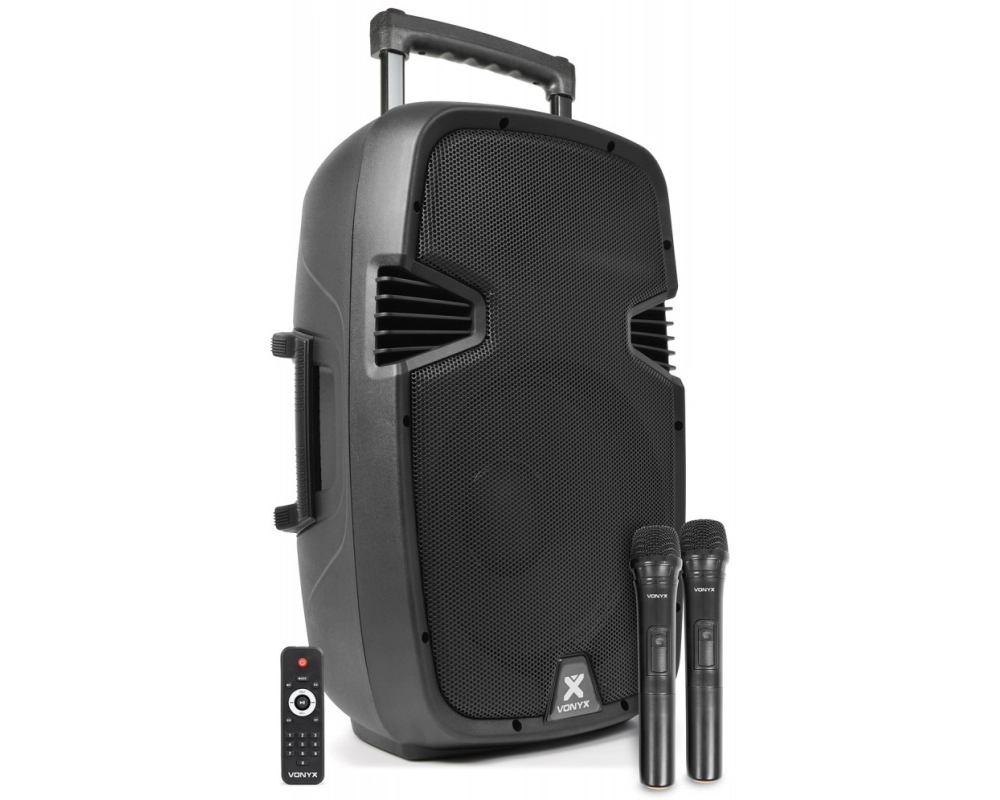 Vonyx SPJ-PA912 Mobile Amp ABS 12 inch 2 UHF