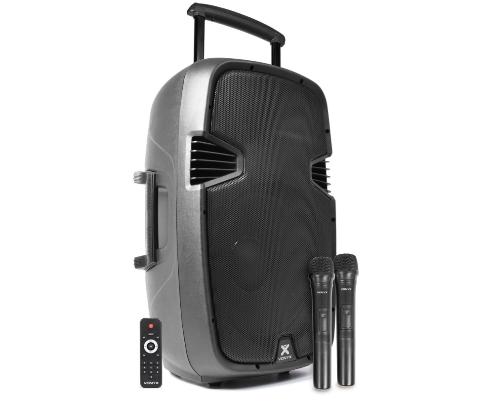 Vonyx SPJ-PA915 Mobile Amp ABS 15 inch 2 UHF