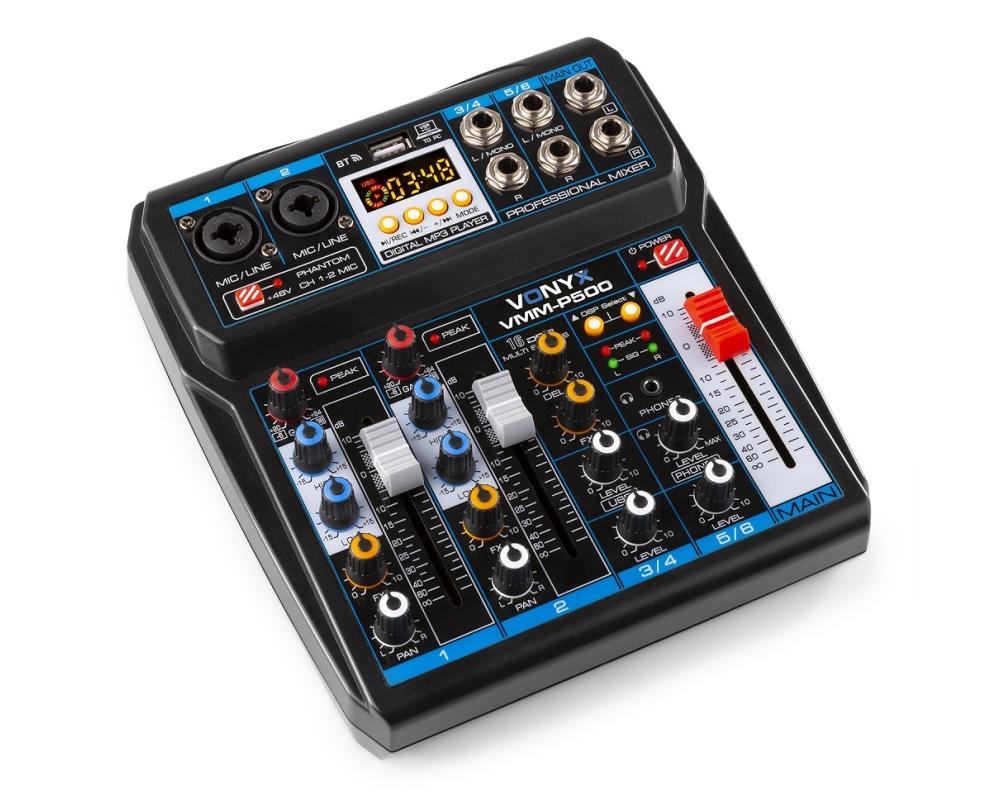 Vonyx VMM-P500 4Music Mixer 4Ch/BT/MP3/US