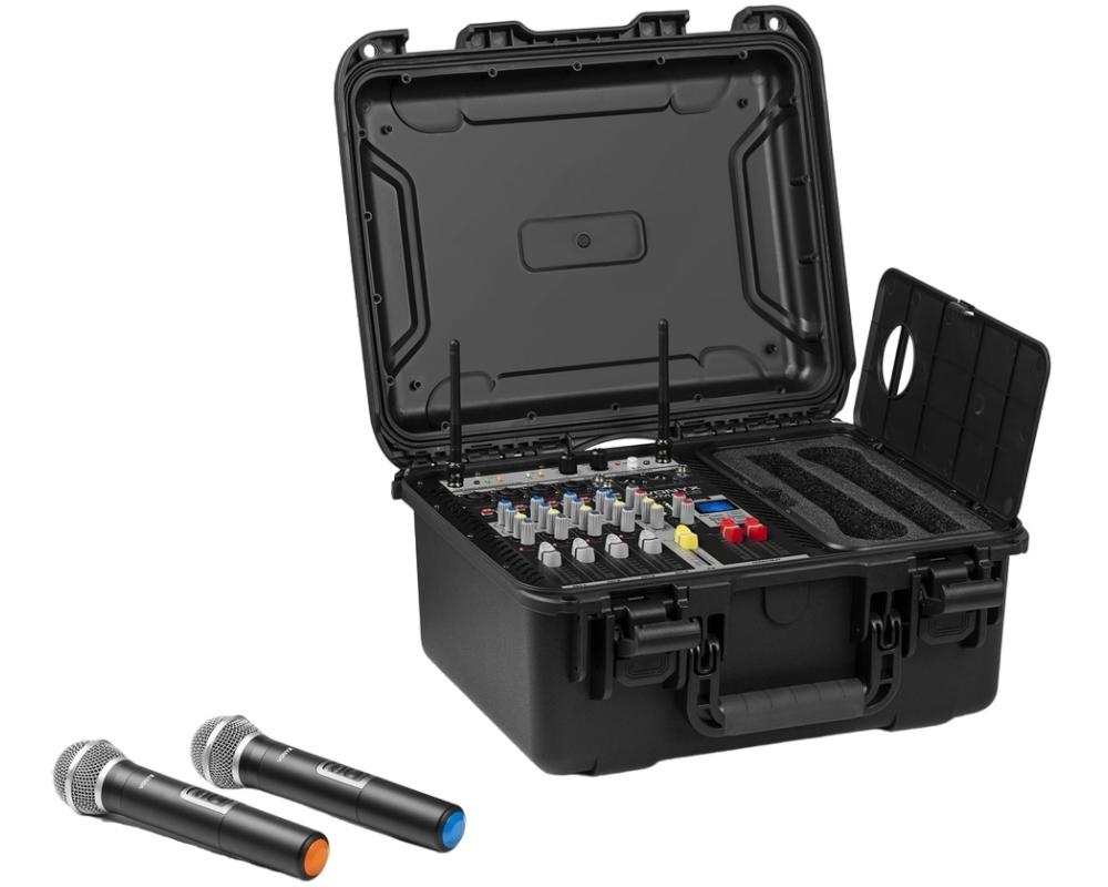 Vonyx VMA104 Mixer 4CH. Amp.2UHF ABS Case