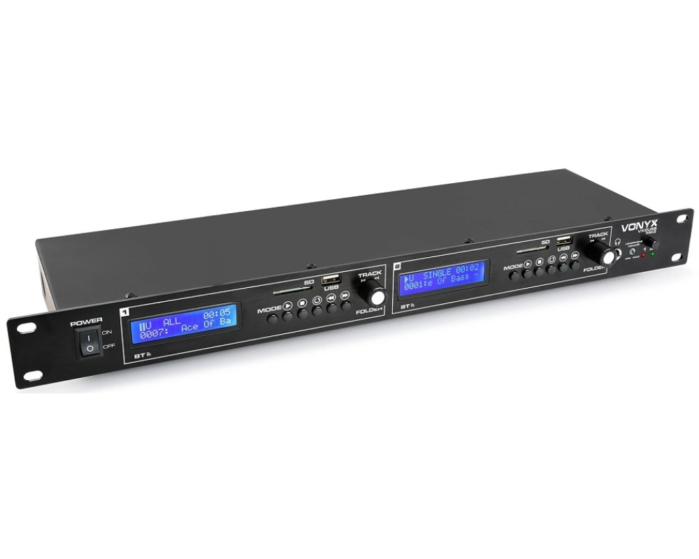 Vonyx VX2USB MK2 Twin USB/SD/BT player 1U