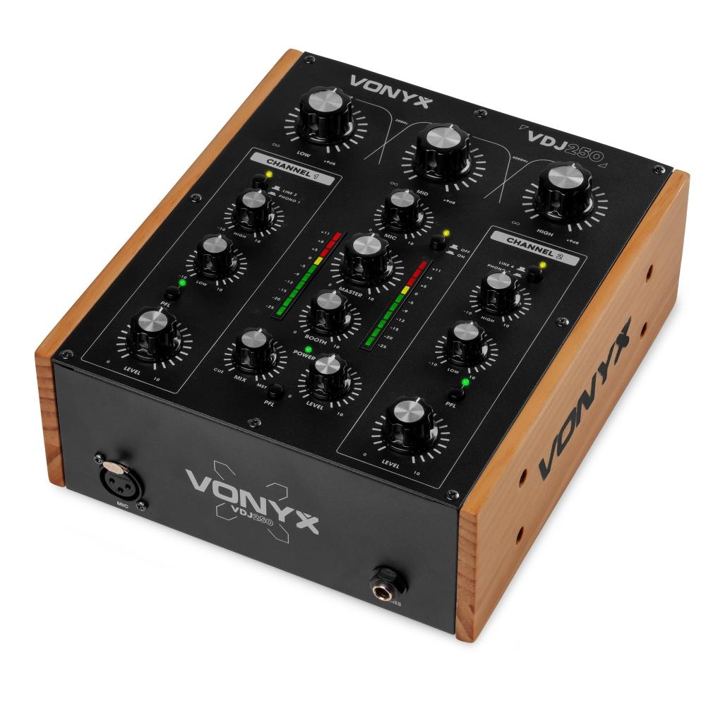 Vonyx VDJ250 2-Channel DJ Rotary Mixer