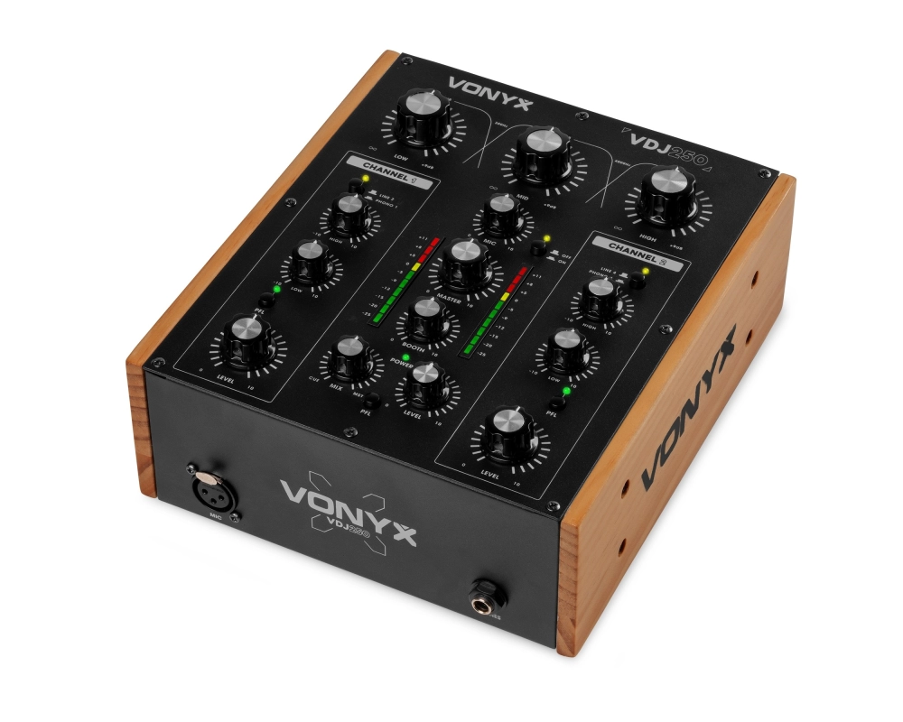 Vonyx VDJ250 2-Channel DJ Rotary Mixer