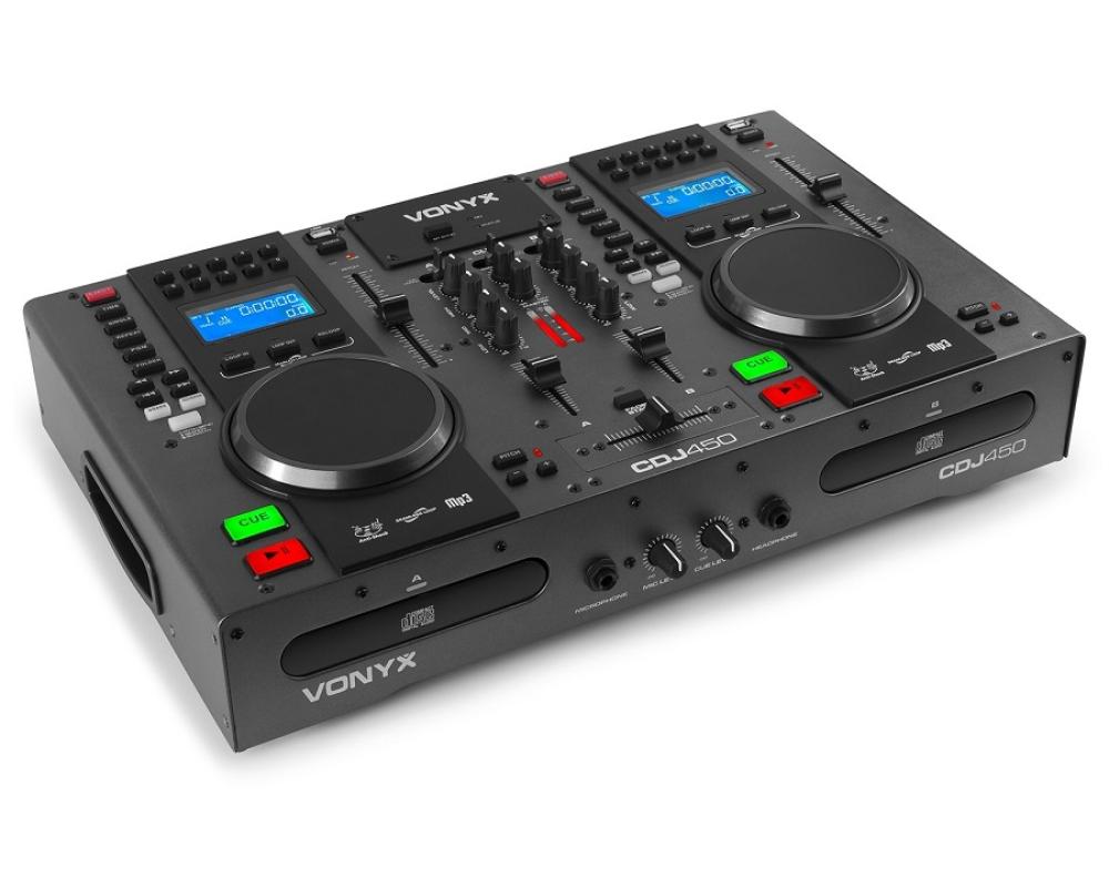 Vonyx CDJ450 Double CD/MP3/USB, BT Statio