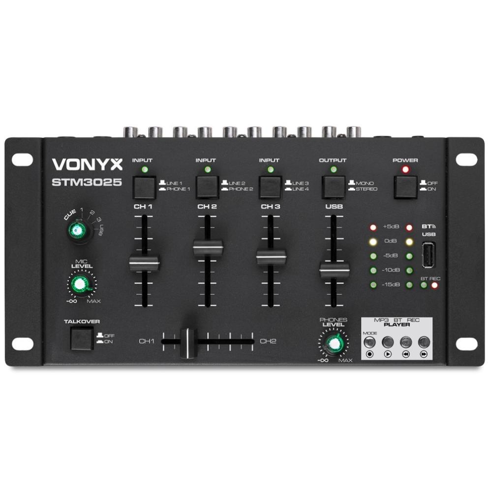 Vonyx STM3025B, 7ch. Mixer/USB MP3 BT