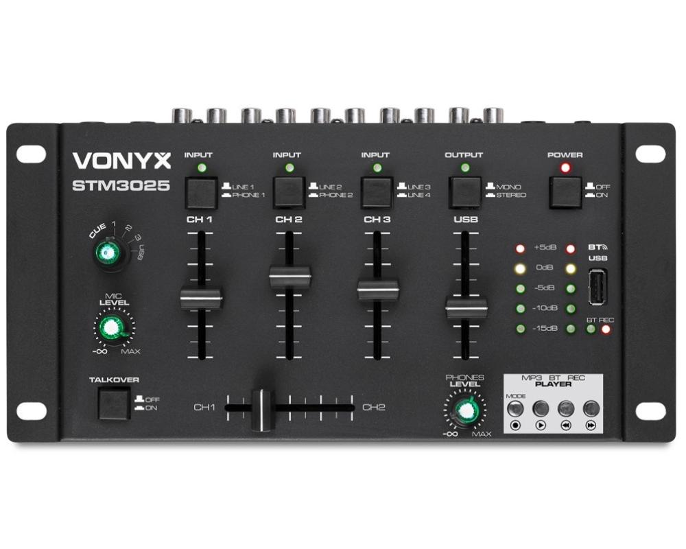 Vonyx STM3025B, 7ch. Mixer/USB MP3 BT