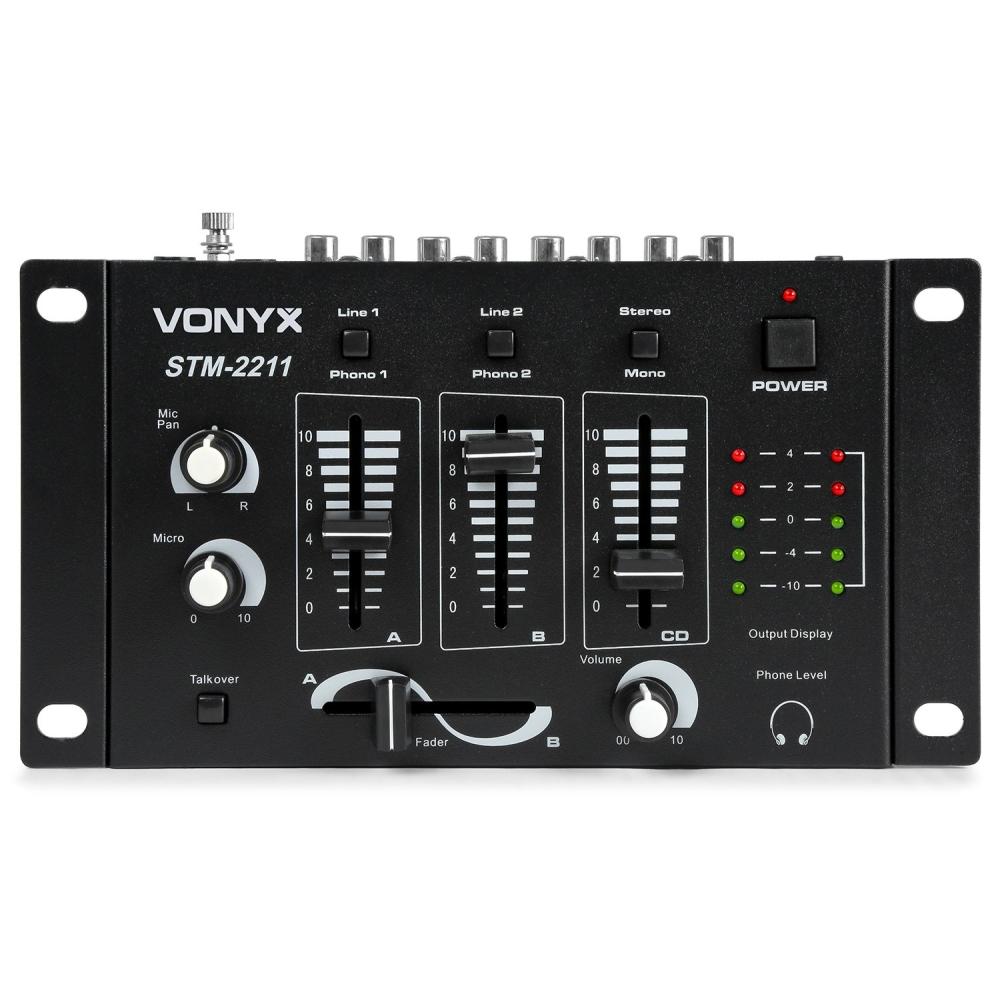 Vonyx STM2211B Mixer 4 channel Black