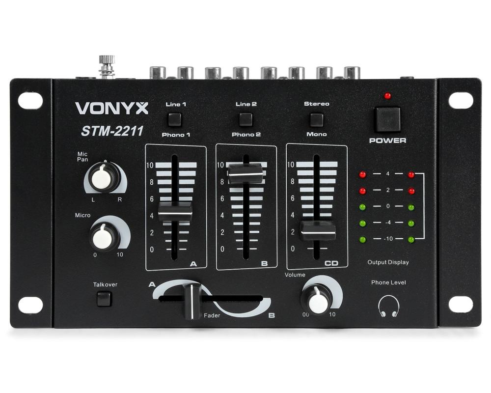 Vonyx STM2211B Mixer 4 channel Black
