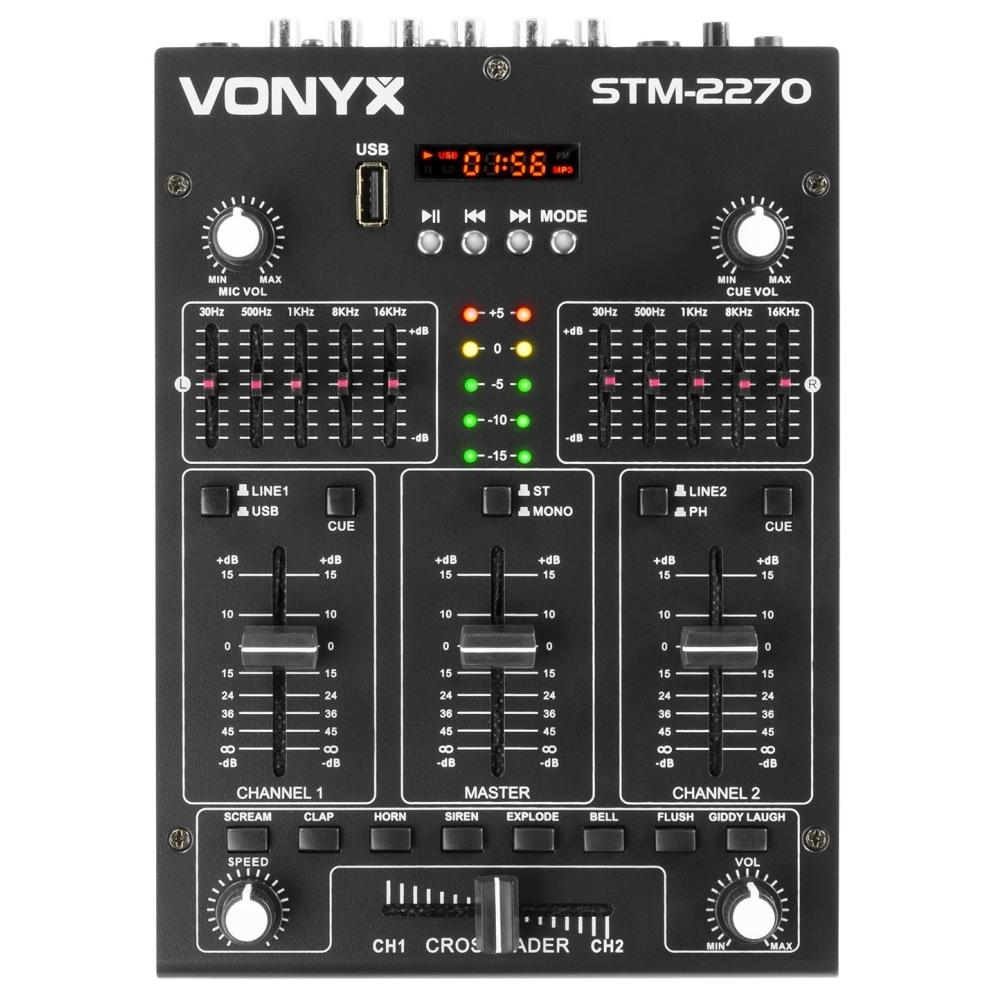 Vonyx STM2270 Mixer 4ch/eff/MP3/BT