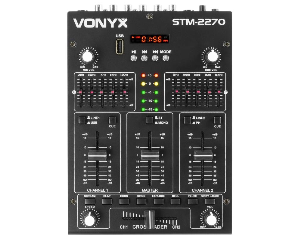 Vonyx STM2270 Mixer 4ch/eff/MP3/BT