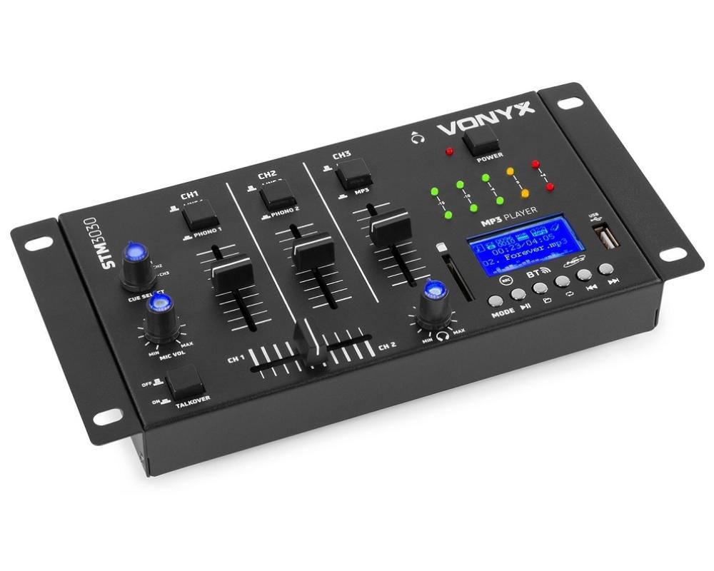 Vonyx STM3030 Mixer 4ch, BT, MP3/Rec/LED