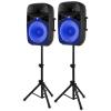 Vonyx VPS122A ActSpeakSet12 inchLED & Stands