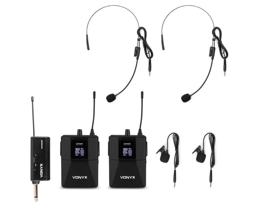 Vonyx WM552B Wirel.BodyPack 2xUHF plug-in