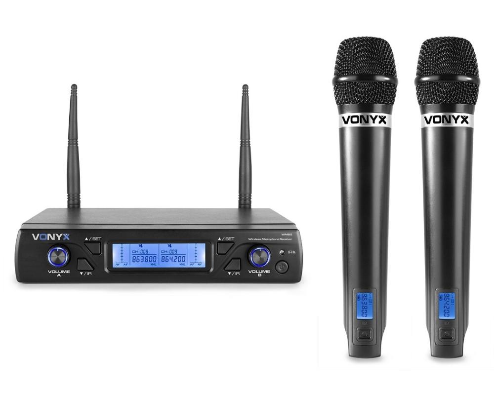 Vonyx WM62 Wirel.Micro UHF 16 Ch 2 Micro