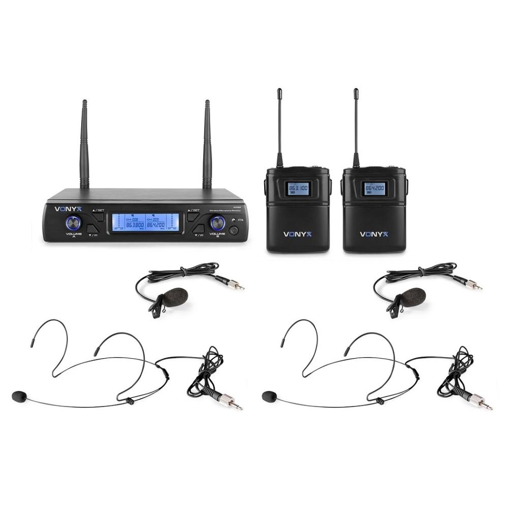 Vonyx WM62B Wirel.Micro UHF 16 Ch 2 Bodyp