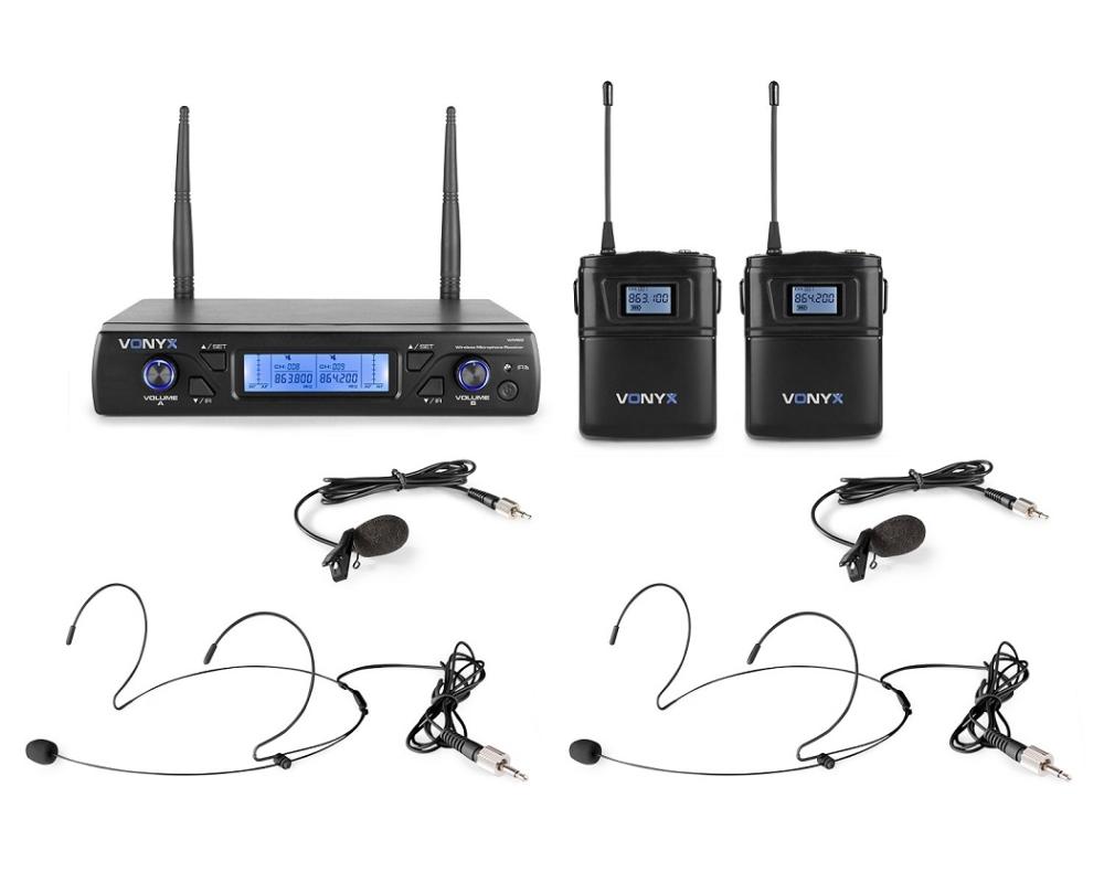 Vonyx WM62B Wirel.Micro UHF 16 Ch 2 Bodyp