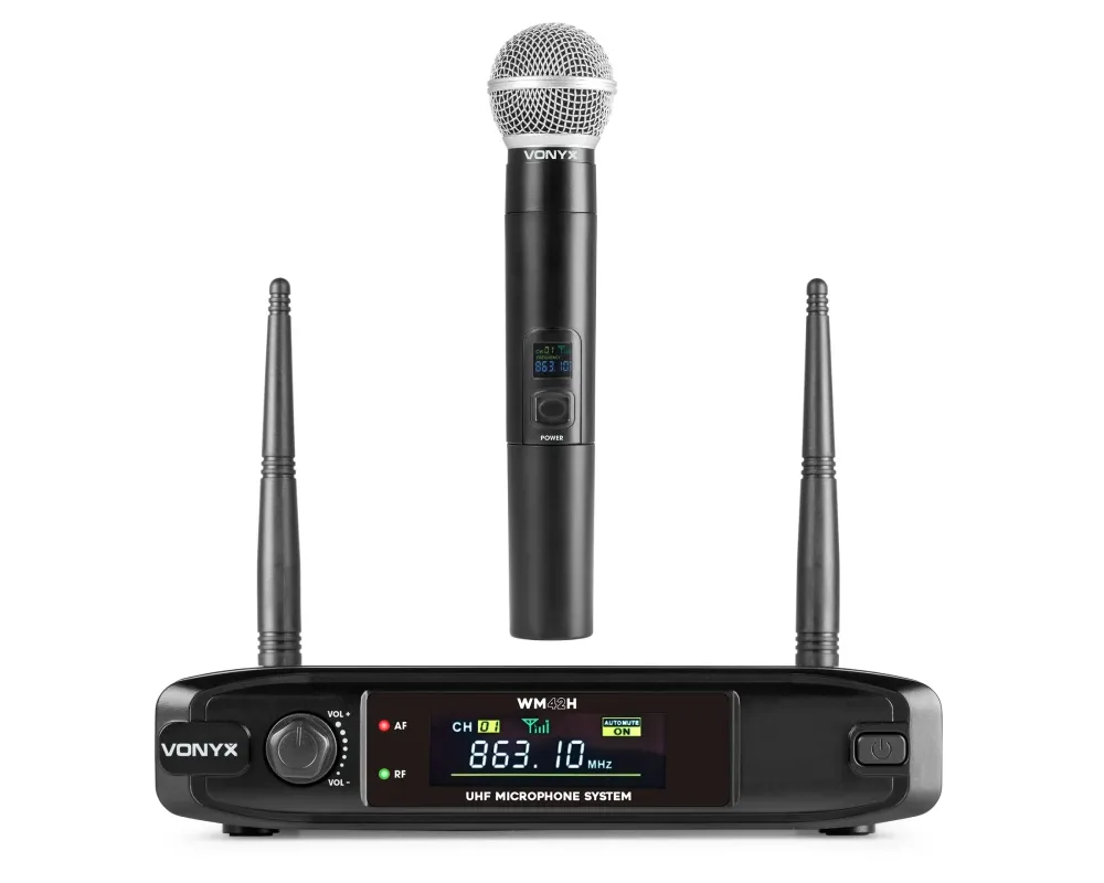 Vonyx WM42H Wireless Microphone System UHF