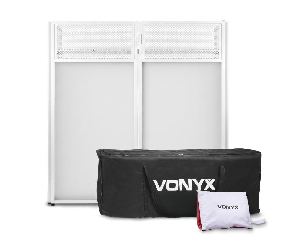 Vonyx DB4 Pro DJ Booth System White 1.1m Lycra