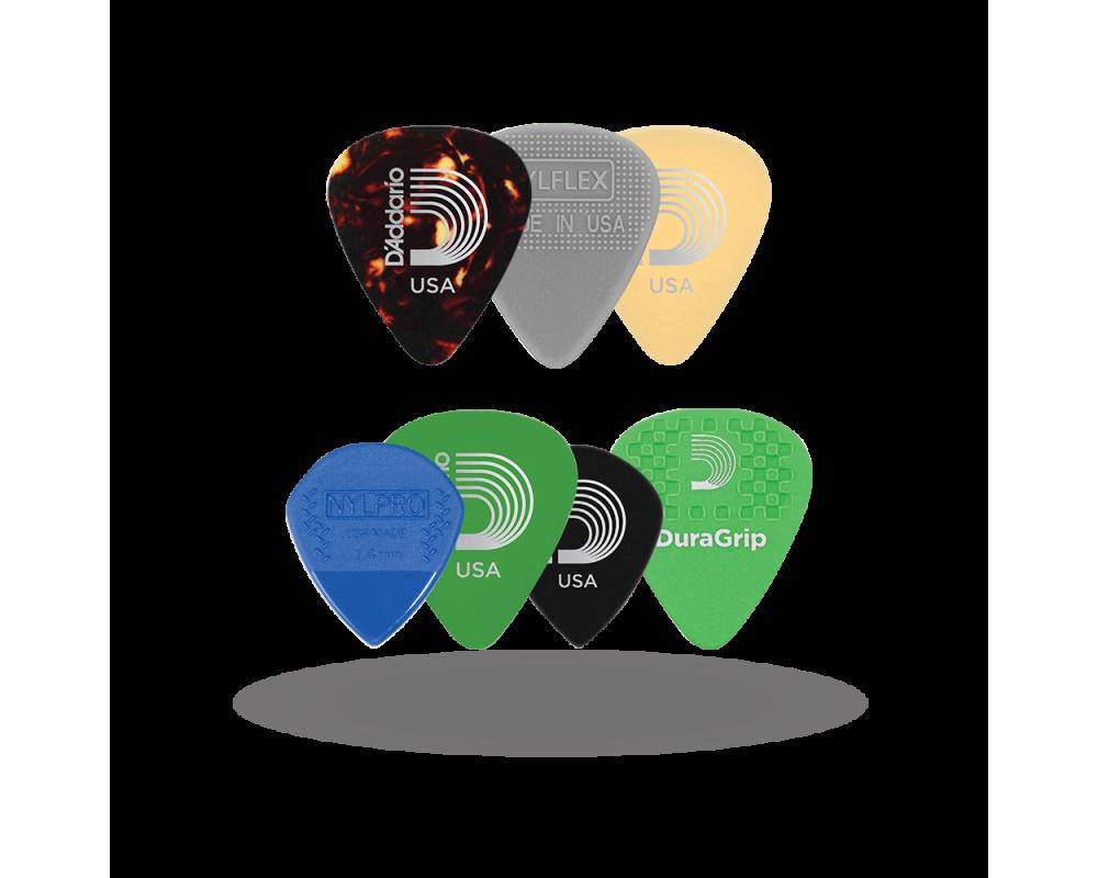Daddario 1XVP4-5 Assorted Guitar Picks, 7-pack, Medium