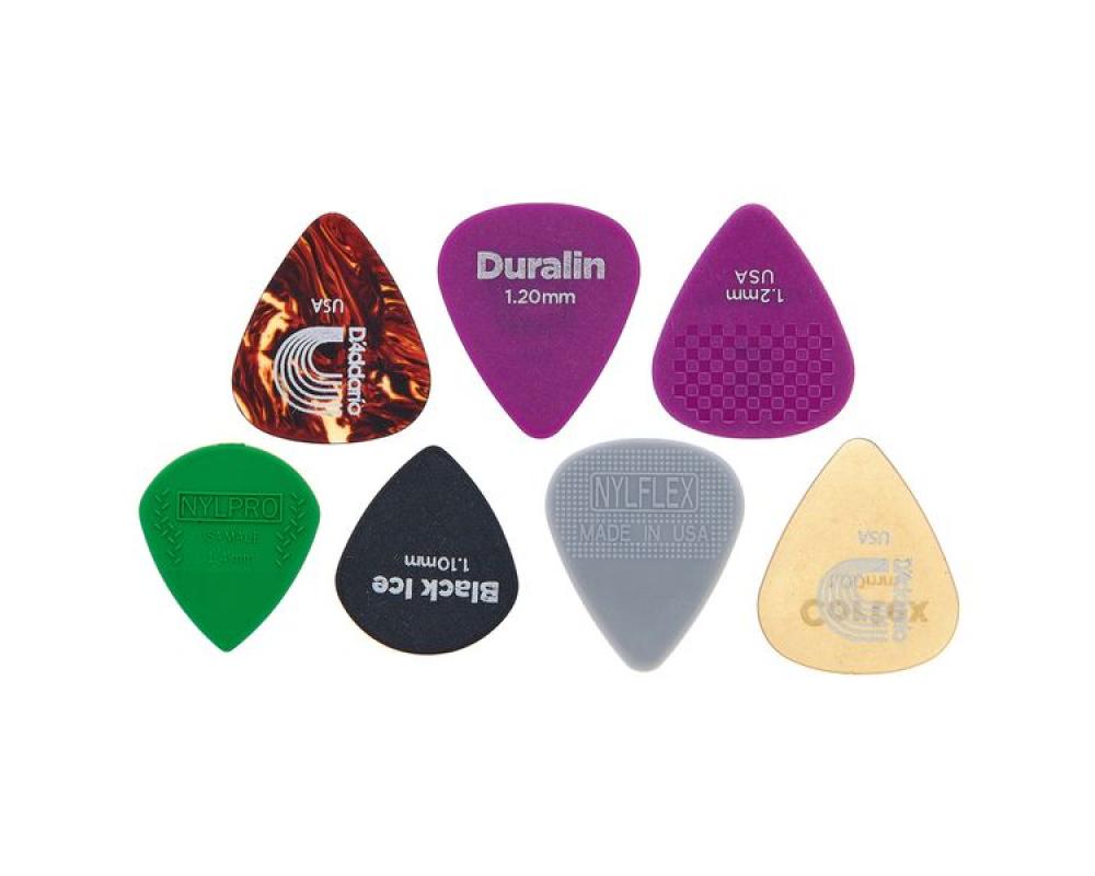 Daddario 1XVP6-5 Assorted Guitar Picks, 7-pack, Heavy