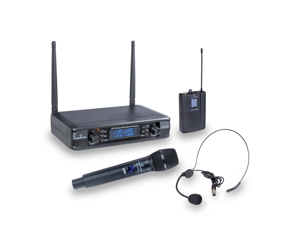 Soundsation WF-U300HP-A1 Sistema s/fios c/1 micro e 1 headset