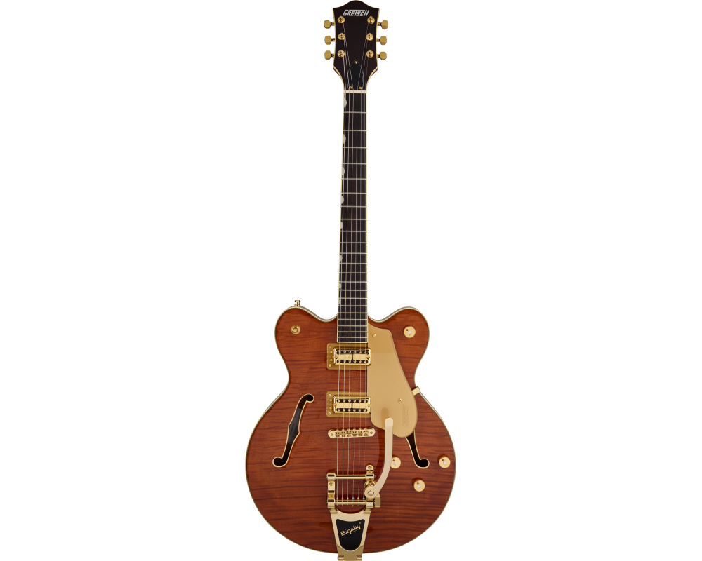 Gretsch Electromatic LTD Flame Okoume Broadkaster DC RW Roundup Orange