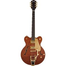 Gretsch Electromatic LTD Flame Okoume Broadkaster DC RW Roundup Orange