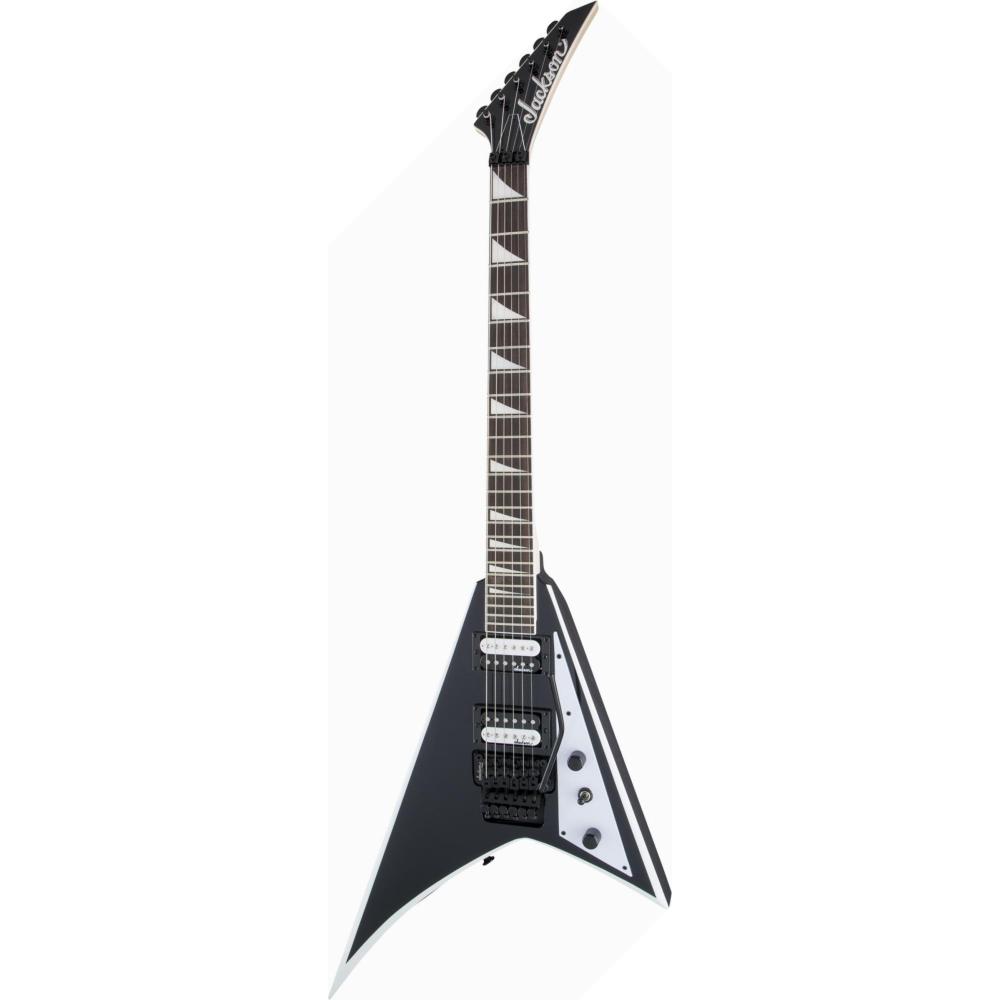 Jackson JS32 RHOADS AH Black with White Bevels