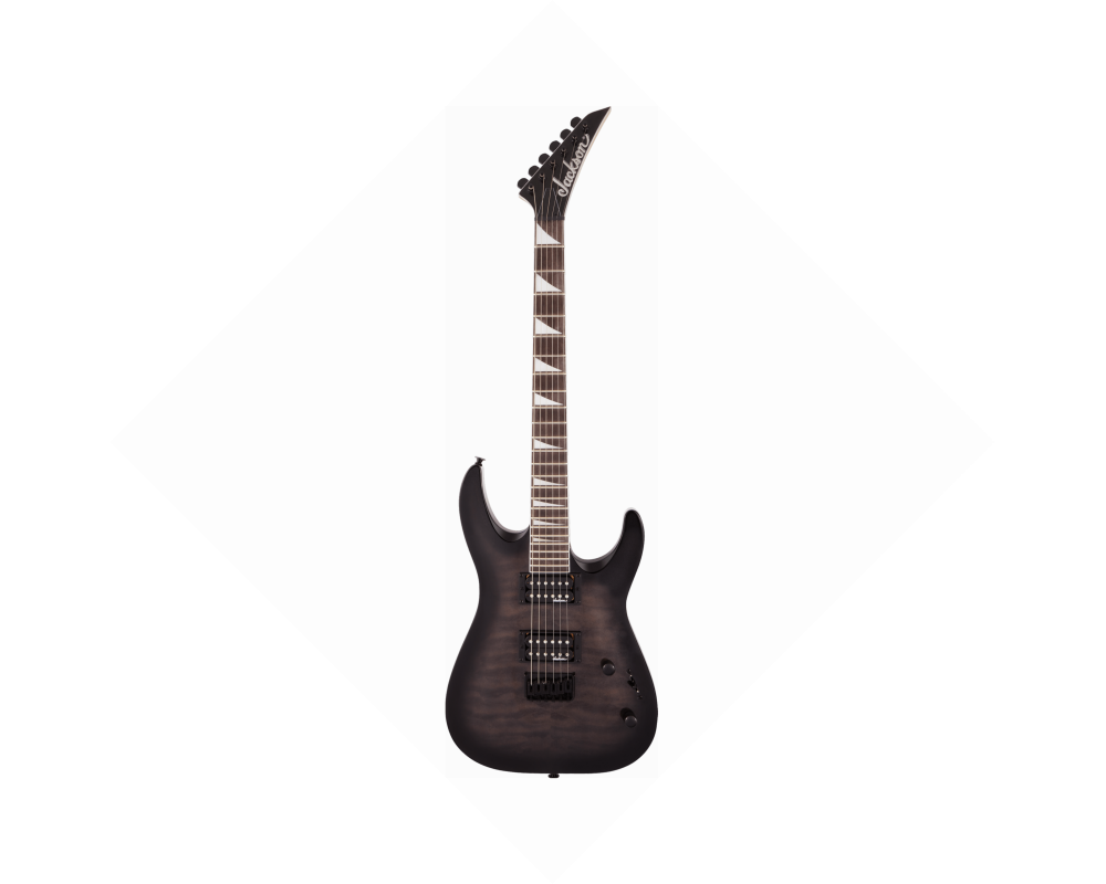 Jackson JS32Q Dinky Arch Top DKA HT AH Transparent Black Burst