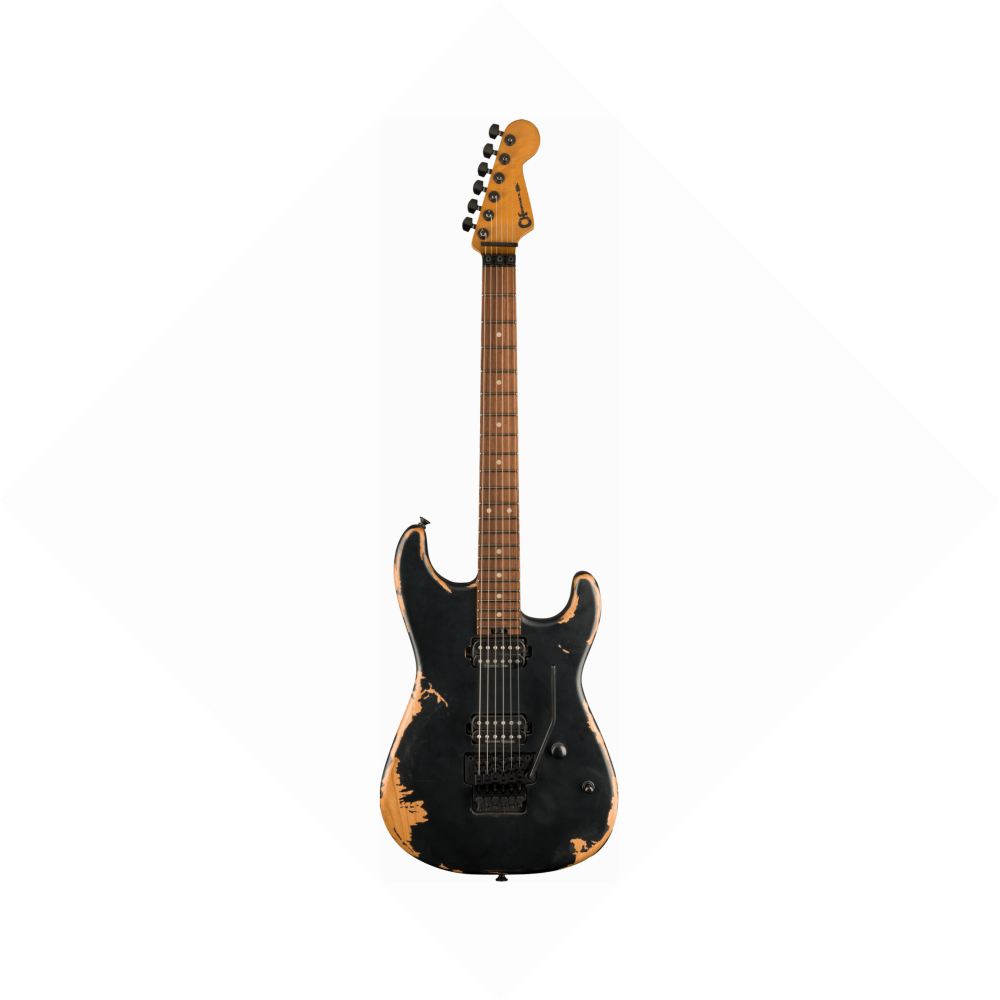 Charvel Pro-Mod Relic San Dimas Style 1 HH FR PF, Weathered Black