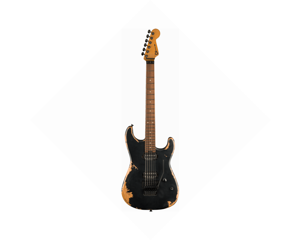 Charvel Pro-Mod Relic San Dimas Style 1 HH FR PF, Weathered Black