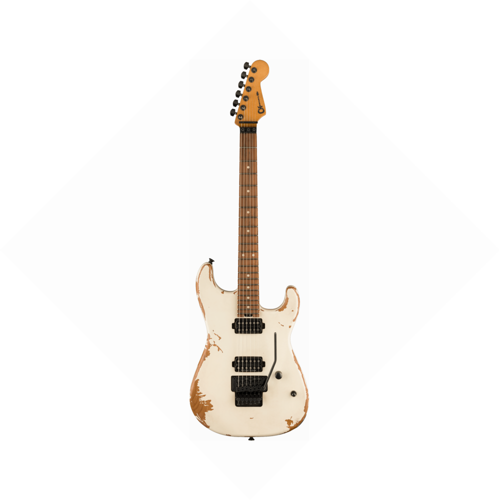 Charvel Pro-Mod Relic San Dimas Style 1 HH FR PF, Weathered White