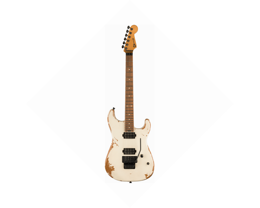 Charvel Pro-Mod Relic San Dimas Style 1 HH FR PF, Weathered White