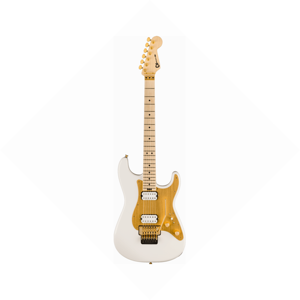 Charvel Pro-Mod So-Cal Style 1 HH FR M Snow White with Gold Anodized PKG