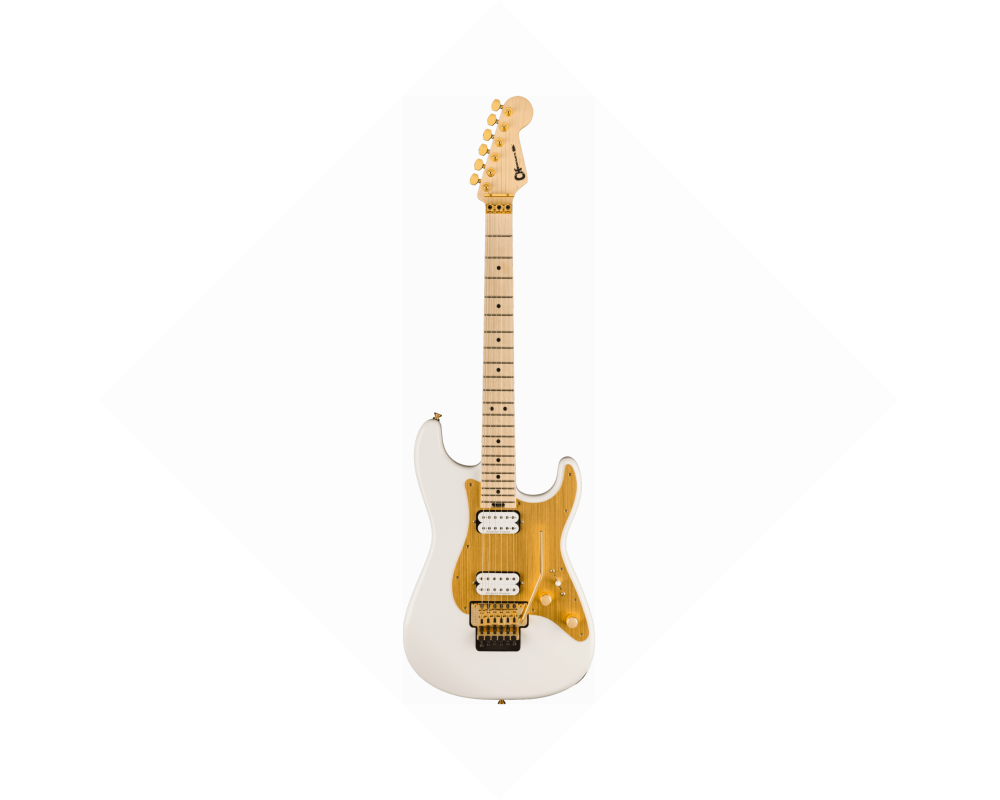 Charvel Pro-Mod So-Cal Style 1 HH FR M Snow White with Gold Anodized PKG