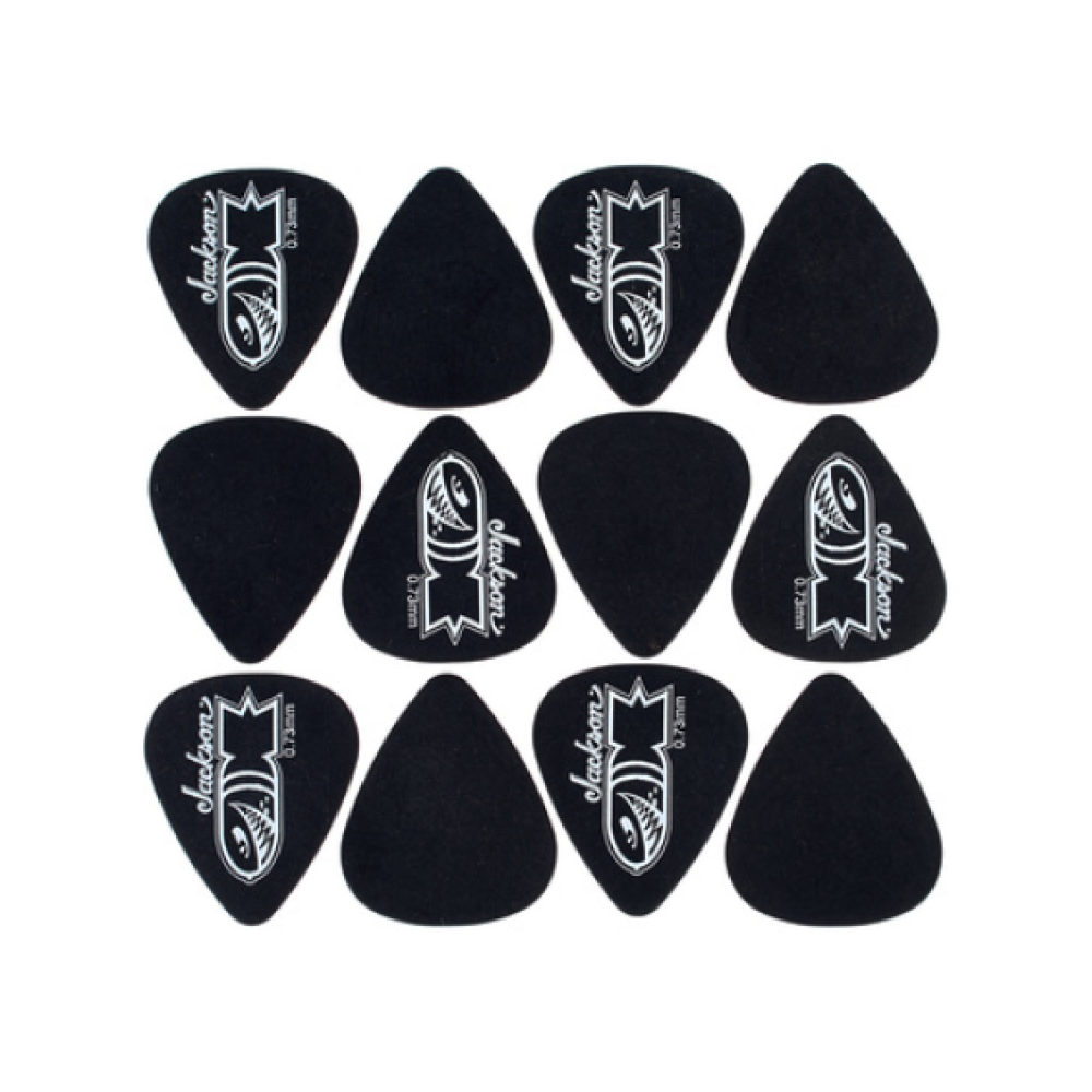 Jackson 351 Bomb Picks Black,  Thin/Med .60mm (12 un)