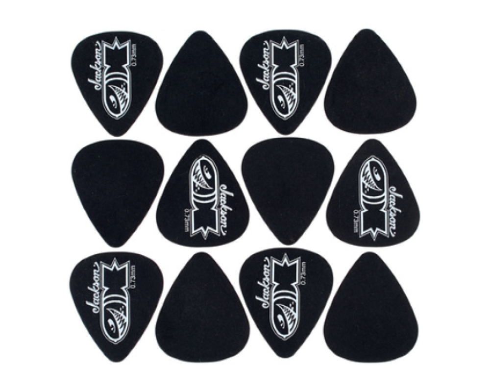 Jackson 351 Bomb Picks Black,  Thin/Med .60mm (12 un)