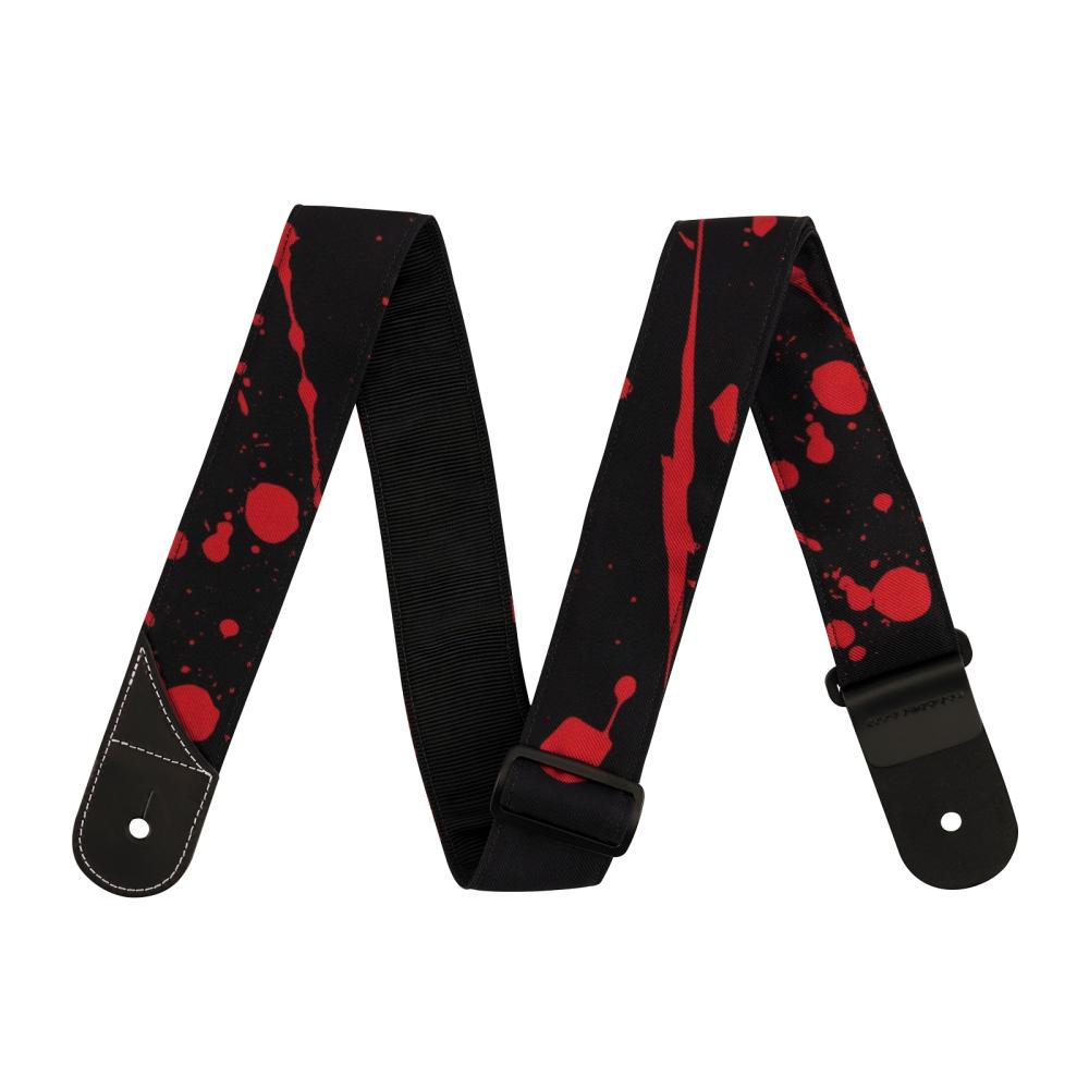 Jackson Strap Black  Red Splatter