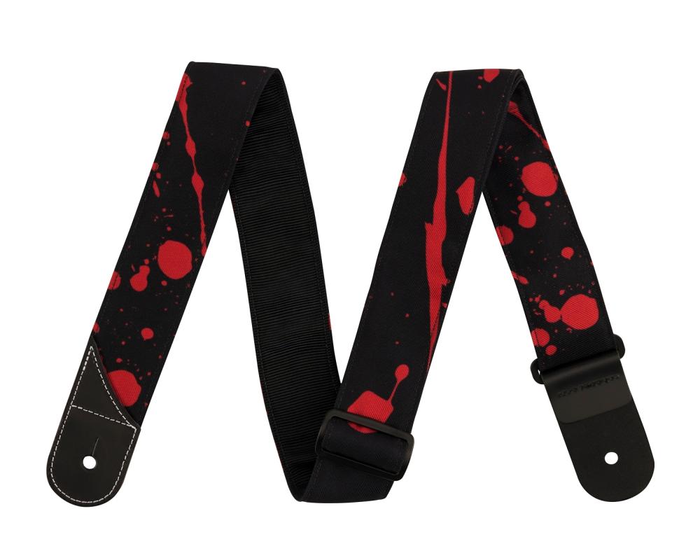Jackson Strap Black  Red Splatter