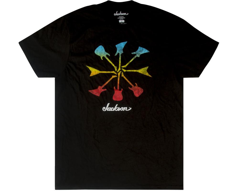 Jackson Guitar Shapes T-Shirt, Black, M