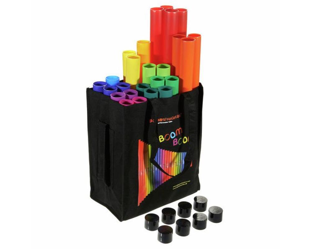 Boomwhackers BW SET 01 - Moove and Groove 25 Tubes / 8 Octavator Caps with Bag