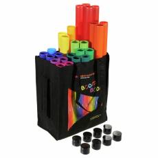 Boomwhackers BW SET 01 - Moove and Groove 25 Tubes / 8 Octavator Caps with Bag