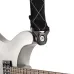 Daddario 50BAL02 - Auto Lock Locking Guitar Strap, Black Padded Diamonds