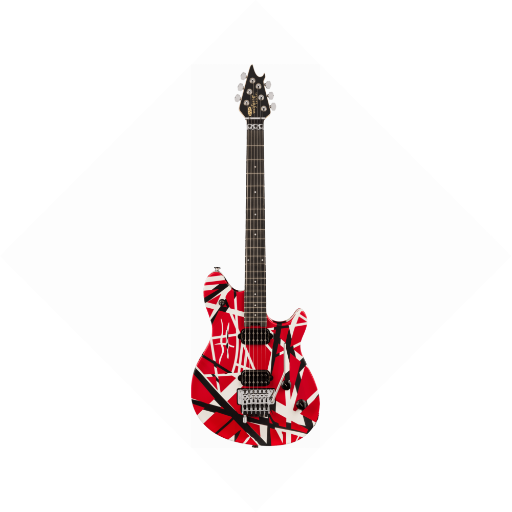 EVH Wolfgang Special Striped Series, Red, Black, and White